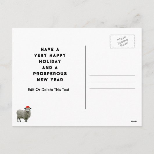 Feliz navidad feiertagspostkarte (Rückseite)