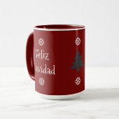 Feliz Navidad Feliz Ano Nuevo Rote Tasse (Vorderseite Links)