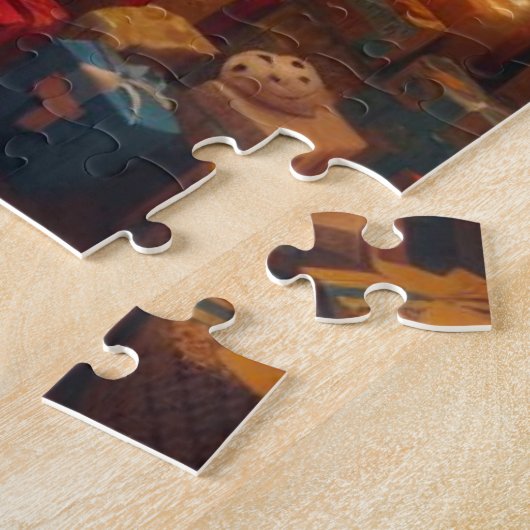 Feliz Navidad Festive Guitar Player Küstenstadt Puzzle (Seite)