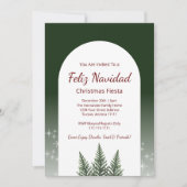 Feliz Navidad Fiesta Christmas Evergreens Holiday Einladung (Vorderseite)
