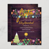 Feliz Navidad Fiesta Lila Goldbudget Kacti Folk (Vorne/Hinten)