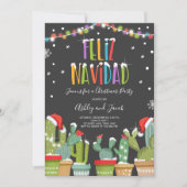 Feliz Navidad Fiesta Weihnachtszeit-Party Einladun Einladung (Vorderseite)