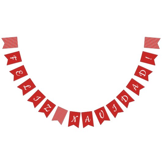 Feliz Navidad Flaggen-Flaggen Wimpelkette (Alle)