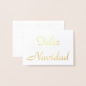Feliz Navidad Folienkarte (Vorderseite mit Umschlag)