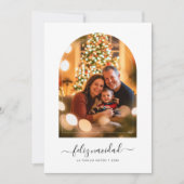 Feliz Navidad, Foto des Weihnachtsbogens Feiertagskarte (Vorderseite)