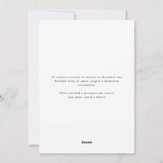 Feliz Navidad Foto Feiertagskarte (Rückseite)