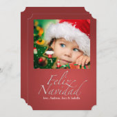 Feliz Navidad Foto Holiday Card Feiertagskarte (Vorne/Hinten)