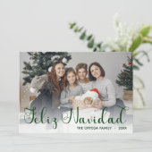 Feliz Navidad Foto Holiday Card Feiertagskarte (Stehend Vorderseite)