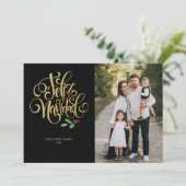 Feliz Navidad Foto Holiday Card Feiertagskarte (Stehend Vorderseite)