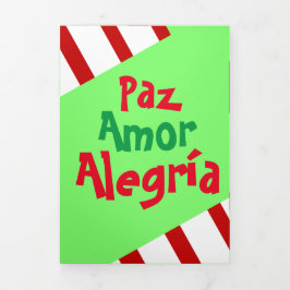 Feliz Navidad Foto Spanische Weihnachtsfeiertage Dreifach Gefaltete Urlaubskarte