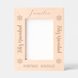 Feliz Navidad Foto Spanischer Urlaub Geätzte Rahmen