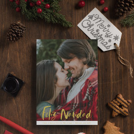 Feliz Navidad Foto Weihnachtskarte Feiertagskarte