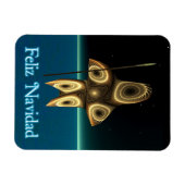 Feliz Navidad - Fraktal Inuit Hunter Magnet (Horizontal)