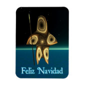 Feliz Navidad - Fraktal Inuit Hunter Magnet (Vertikal)