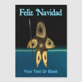 Feliz Navidad - Fraktal Inuit Hunter Magnetkarte (Vorderseite)