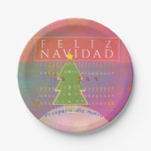 "Feliz navidad" Frieden und Glück im neuen Jahr Pappteller (Vorderseite)