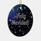 ¡ Feliz Navidad! Frohe Weihnachten im spanischen Keramikornament (Rechts)
