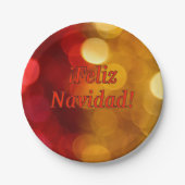 ¡Feliz Navidad! Frohe Weihnachten in Spanisch rf Pappteller (Vorderseite)