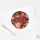 ¡Feliz Navidad! Frohe Weihnachten in Spanisch rf Runder Aufkleber (Umschlag)