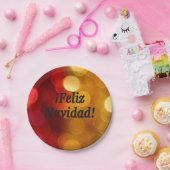 ¡ Feliz Navidad! Frohe Weihnachten in spanischem Pappteller (Party)