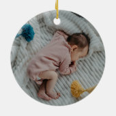 Feliz Navidad, Frohe Weihnachten, w/Foto Keramik Ornament (Hinten)