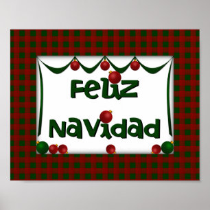 Feliz Navidad - Frohe Weihnachten - Wall Art Poster