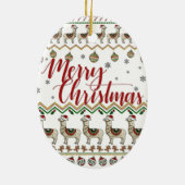 Feliz Navidad / Frohe Weihnachtsverzierung Keramik Ornament (Hinten)