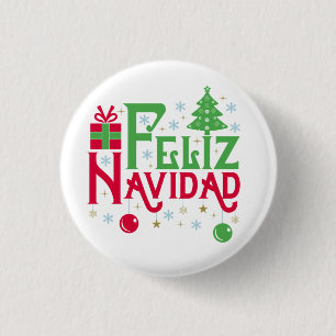 Feliz Navidad Frory Christmas Happy Weihnachten Button