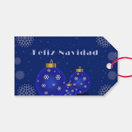 Feliz Navidad Geschenkanhänger (Vorderseite (Horizontal))