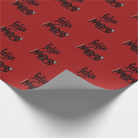 Feliz Navidad Geschenkpapier (Ecke)