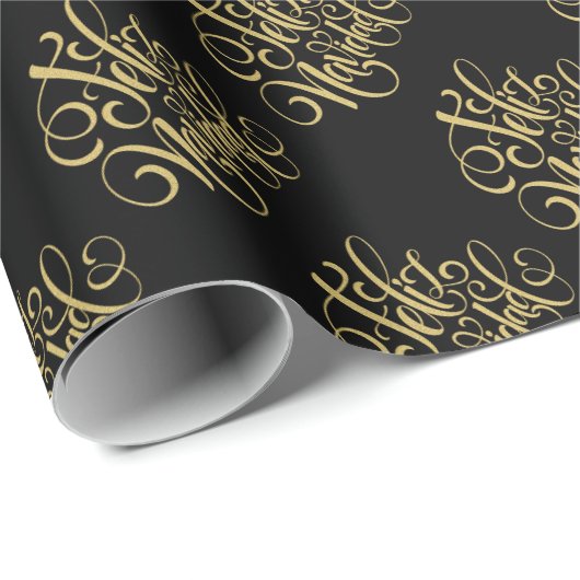 Feliz Navidad Geschenkpapier (Rolleneckpunkt)