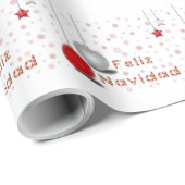 Feliz Navidad Geschenkpapier (Rolleneckpunkt)