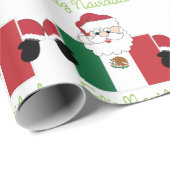 Feliz Navidad Geschenkpapier (Rolleneckpunkt)