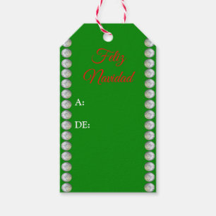 Feliz Navidad Gift Tags (Set von Diez) Geschenkanhänger