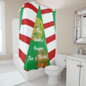 Feliz Navidad Golden Glitzern Weihnachtsbaum Duschvorhang (Beispiel)