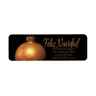 Feliz Navidad Golden-Ornament