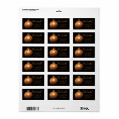 Feliz Navidad Golden-Ornament Adressaufkleber (Vorne)