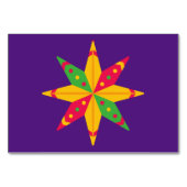 Feliz Navidad Green Cactus on Lila Tischnummer (Rückseite)