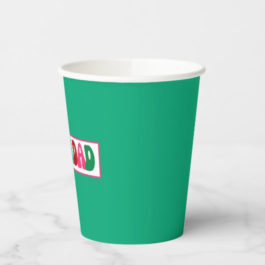 Feliz Navidad - hell bunt Pappbecher (Links)