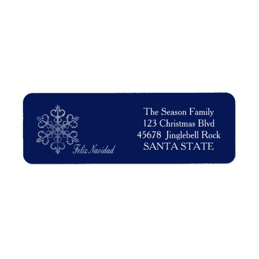 Feliz Navidad Holiday Address Label (Vorne)