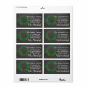 Feliz Navidad Holiday Address Label (Vorne)