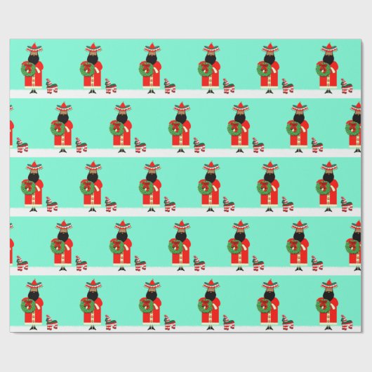 Feliz Navidad Holiday-Geschenk Geschenkpapier (Flach)