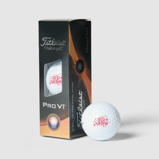 Feliz Navidad Holiday Golfball (Verpackung)