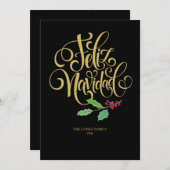 Feliz Navidad Holiday Greeting Card Feiertagskarte (Vorne/Hinten)