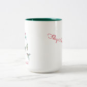 Feliz Navidad Hummingbird Zweifarbige Tasse (Mittel)