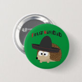 Feliz Navidad Igel Button (Vorne & Hinten)