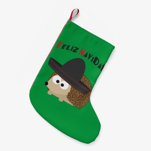 Feliz Navidad Igel Kleiner Weihnachtsstrumpf (Vorderansicht (hängend))