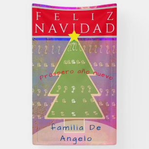 "Feliz Navidad" Individuelle Name & Nachricht Banner