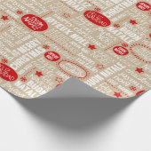 Feliz Navidad Joyeux Weihnachten Buon Natale Geschenkpapier (Ecke)