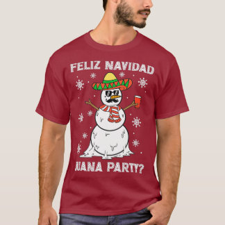 Feliz Navidad Juana Party Coole Geschenke Mexikani T-Shirt